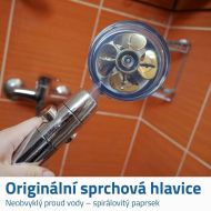 Úsporná rotující sprchová hlavice